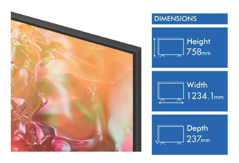 Samsung 55" DU7700 4K Crystal UHD Smart TV 24