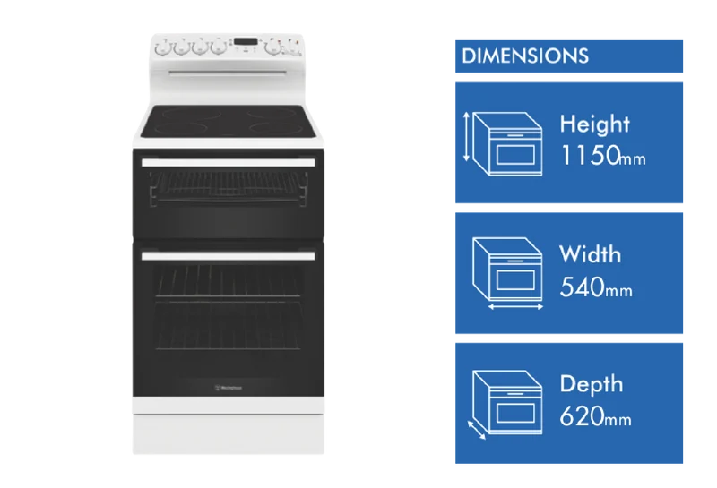Westinghouse 54cm Electric Freestanding Oven, White