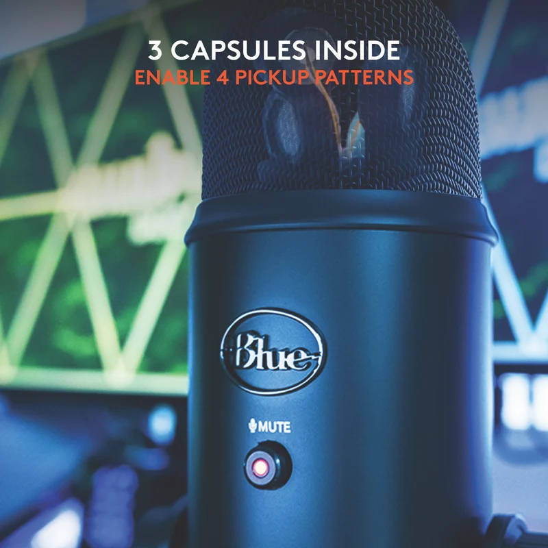 Blue Yeti USB Microphone Blackout Edition