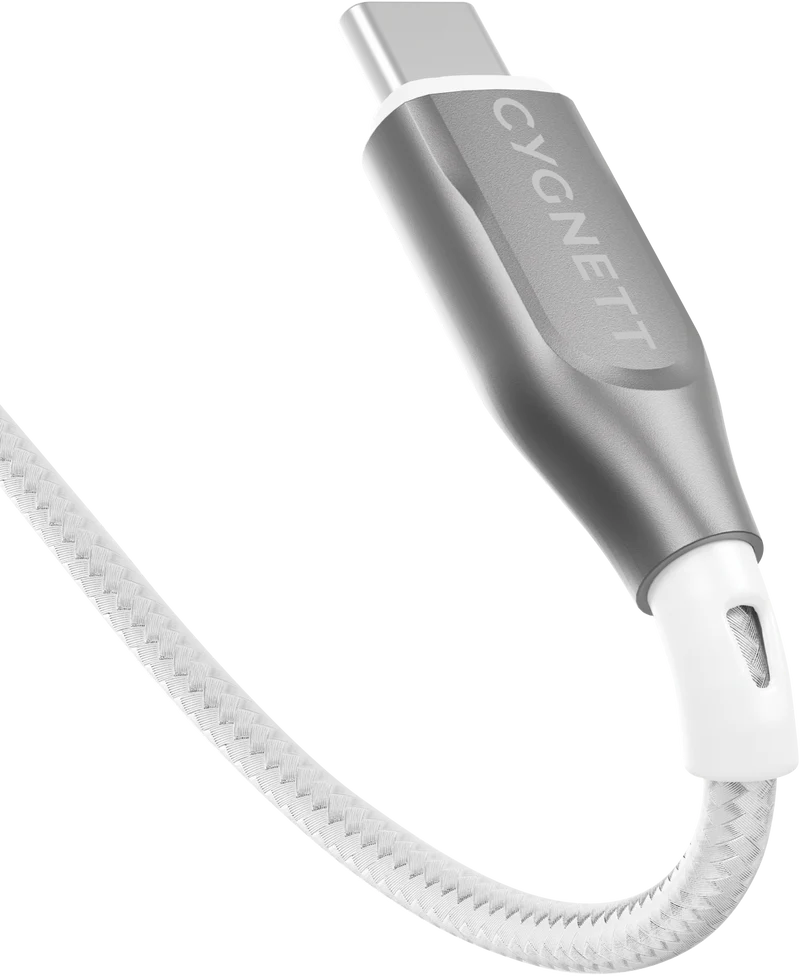 Cygnett USB 2.0 Armoured braided USB A USB C 1m White