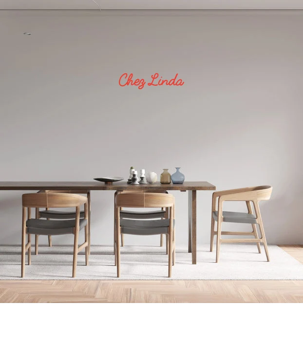 Custom text: Chez Linda