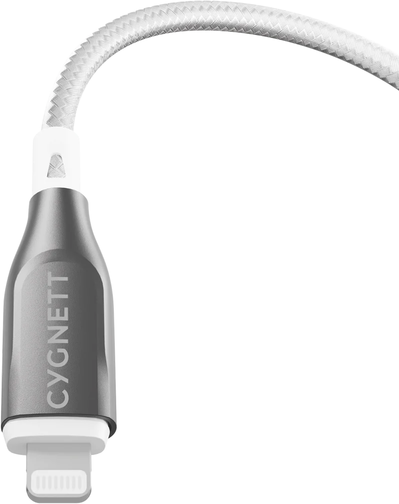 Cygnett USB 2.0 Armoured braided USB A Lightning 2m White