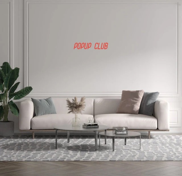 Custom text: POPUP CLUB