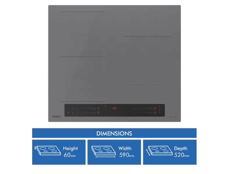 Haier 60cm 500 Series Induction Cooktop 4 Zone Flexi Zone