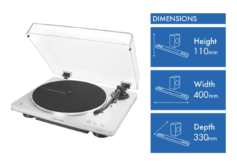 Audio Technica LP70X Bluetooth Turntable White