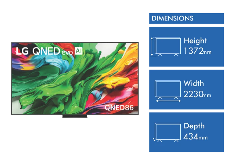 LG 100" QNED86A EVO AI Mini LED UHD 4K Smart TV 2025