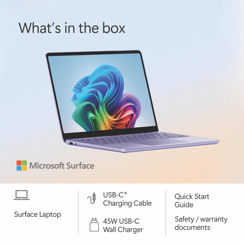 Microsoft Surface Laptop Copilot+ PC 13" Snapdragon X Plus 8 Core 16GB 512GB -Violet