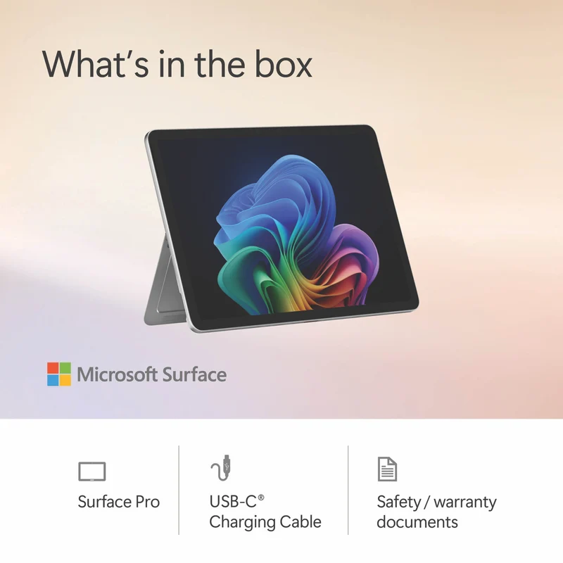 Microsoft Surface Pro Copilot+ PC 12" Snapdragon X Plus 8 Core 16GB 256GB -Platinum