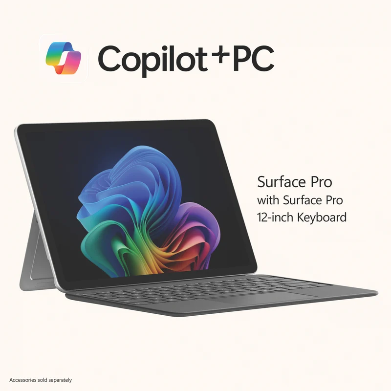 Microsoft Surface Pro Copilot+ PC 12" Snapdragon X Plus 8 Core 16GB 256GB -Platinum