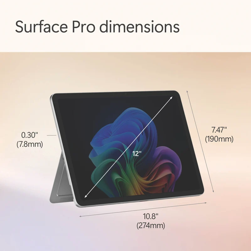 Microsoft Surface Pro Copilot+ PC 12" Snapdragon X Plus 8 Core 16GB 512GB -Platinum