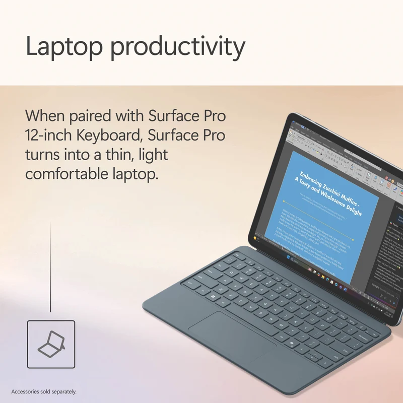 Microsoft Surface Pro Copilot+ PC 12" Snapdragon X Plus 8 Core 16GB 512GB -Ocean