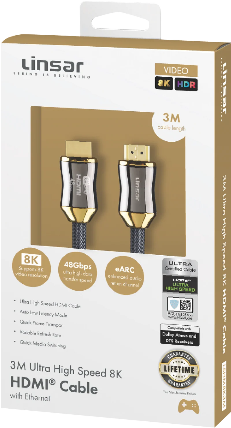 Linsar 8K High Speed HDMI Cable (3M)