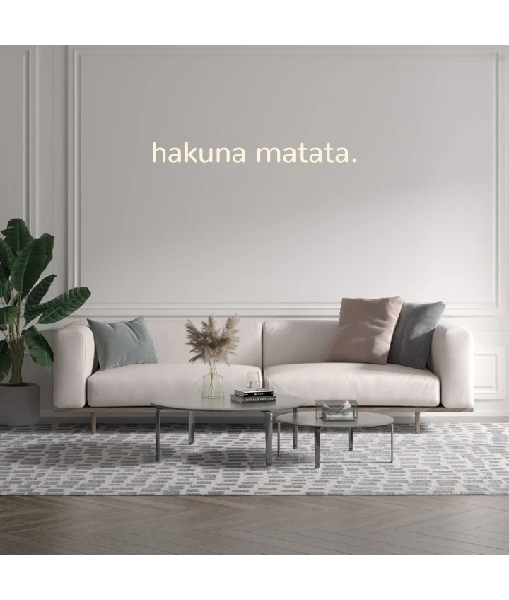 Custom text: hakuna matata.