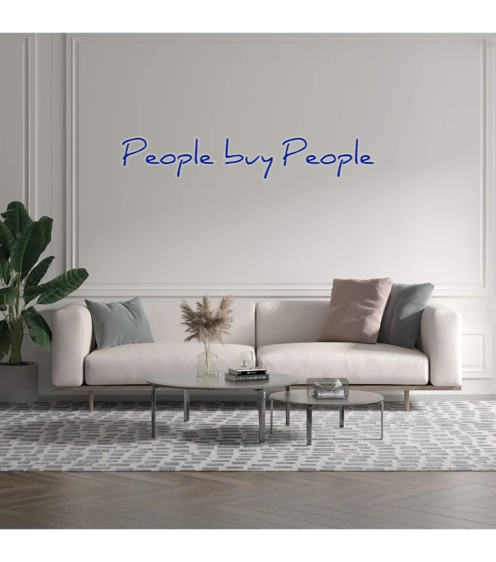 Custom text: People buy People
