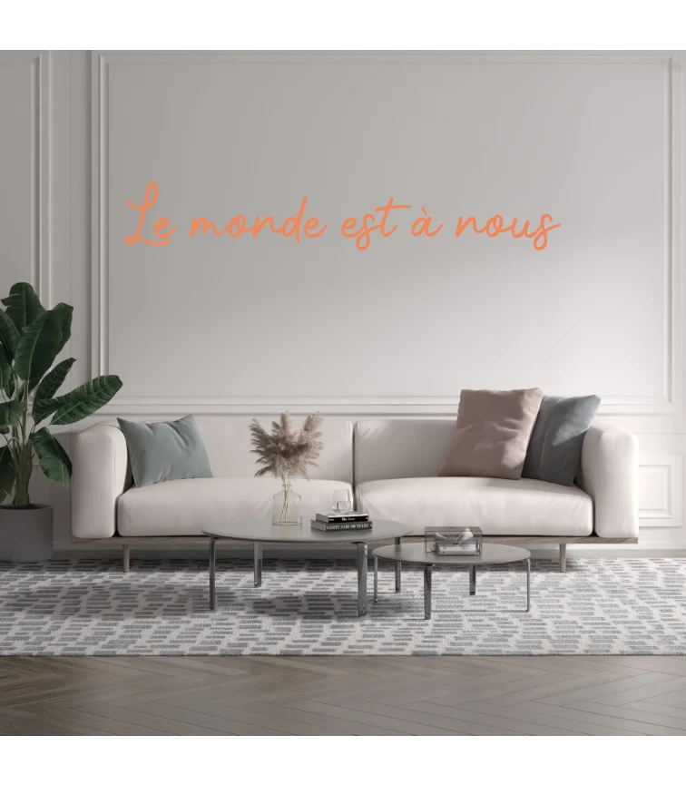 Custom text: Le monde est à nous