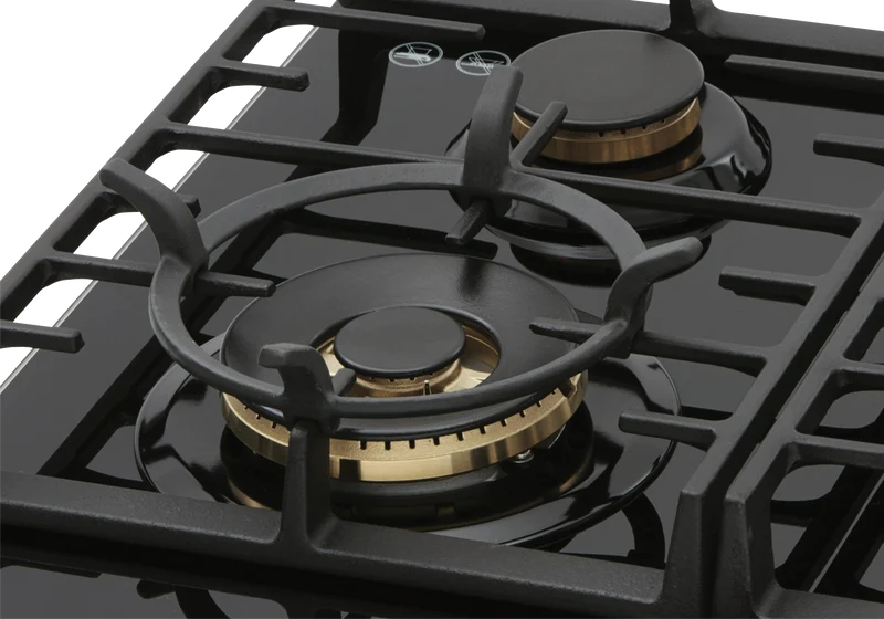 Technika 60cm Black Glass Gas Cooktop