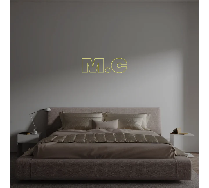 Custom text: m.C