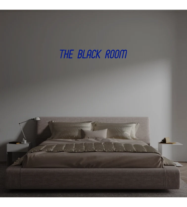 Custom text: THE BLACK ROOM