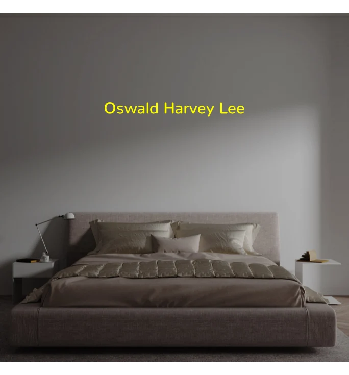 Custom text: Oswald Harvey Lee