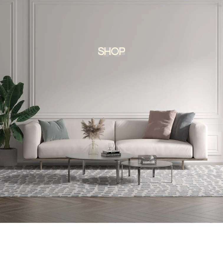 Custom text: SHOP