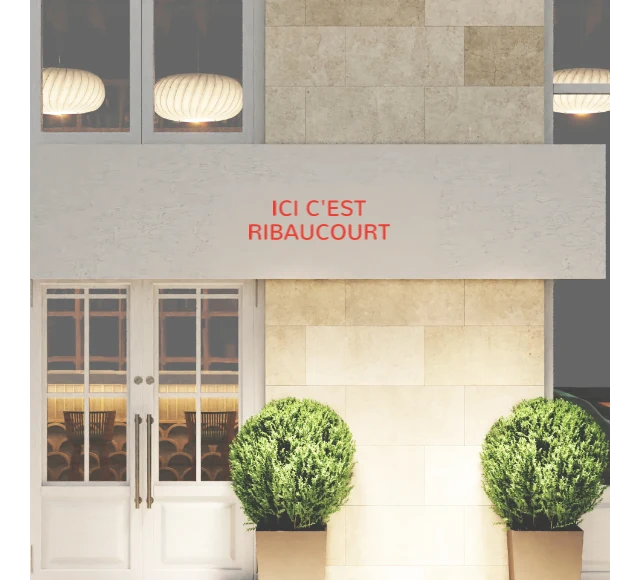 Custom text: ICI C'EST RIBAUCOURT