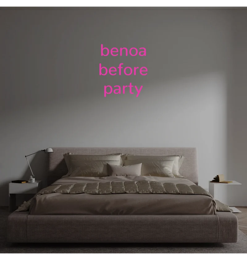 Custom text: benoa before party