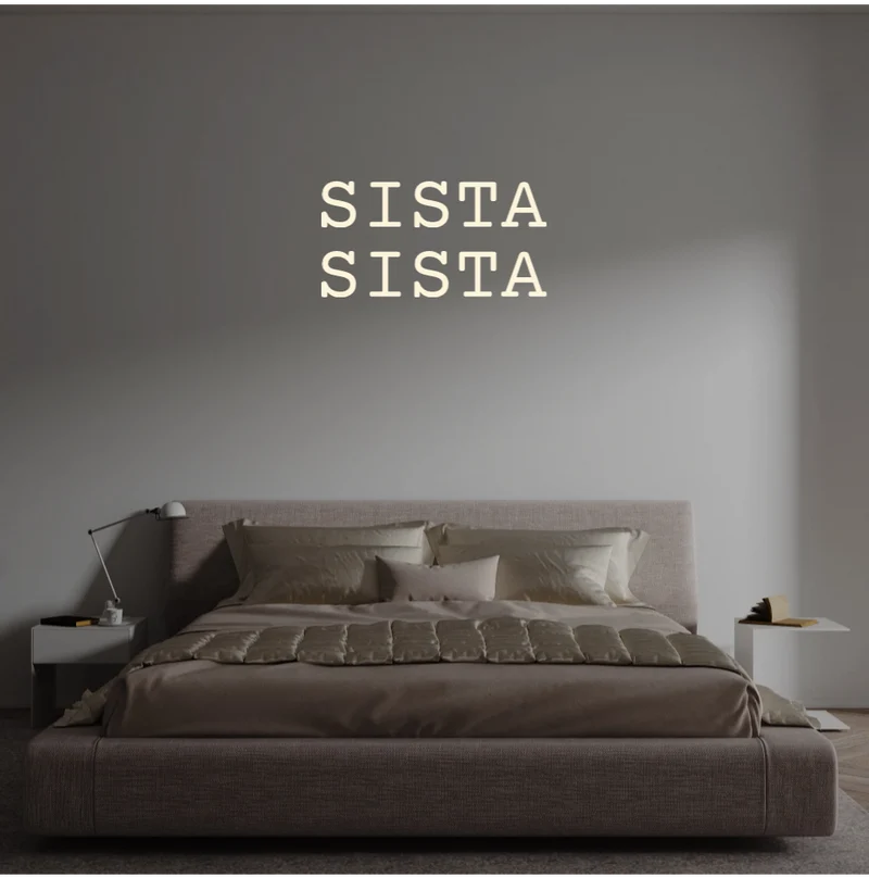 Custom text: SISTA SISTA