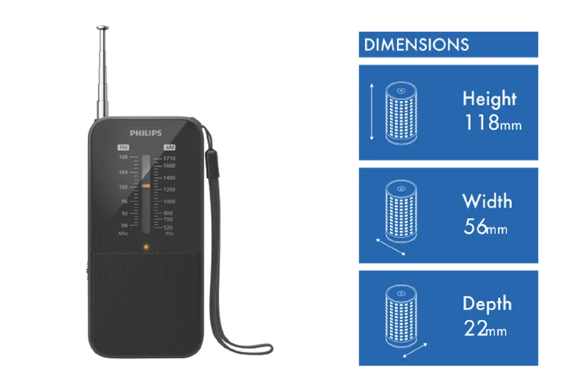Philips AM/FM Pocket Radio