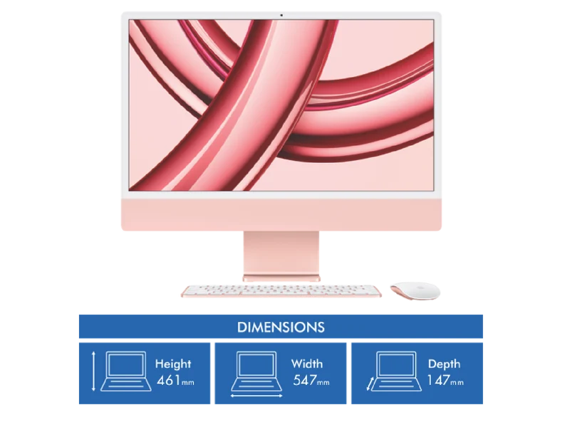 Apple iMac 24" Retina 4.5K Display with M3 chip 8-core GPU 256GB Pink