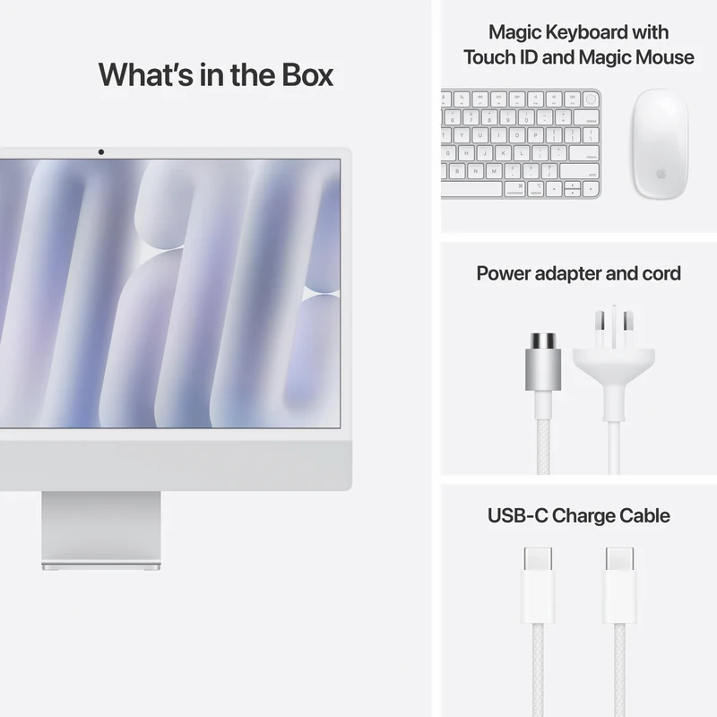 Apple iMac 24" Retina 4.5K Display with M4 chip 10-core GPU 16GB 256GB - Silver