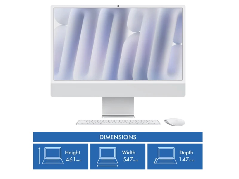Apple iMac 24" Retina 4.5K Display with M4 chip 10-core GPU 24GB 512GB - Silver