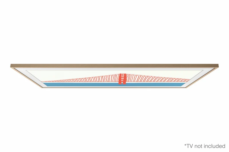 Samsung Customisable Modern Frame For 85" Frame TV, Teak