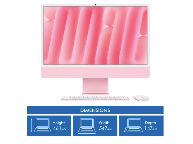 Apple iMac 24" Retina 4.5K Display with M4 chip 10-core GPU 16GB 256GB - Pink