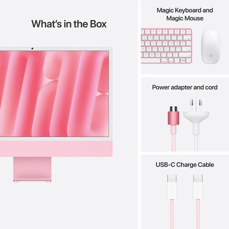 Apple iMac 24" Retina 4.5K Display with M4 chip 10-core GPU 16GB 512GB - Pink