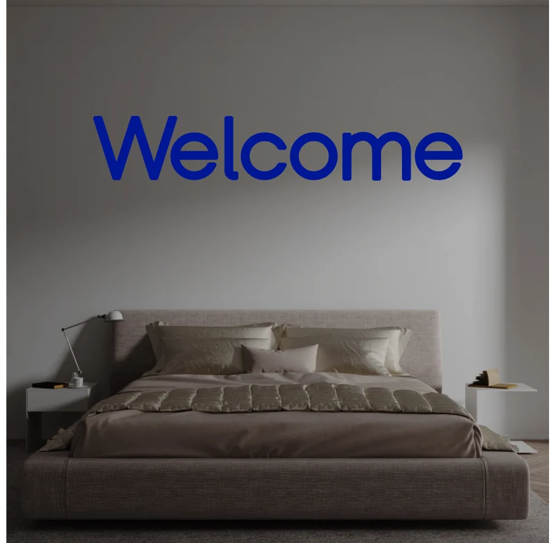 Custom text: Welcome