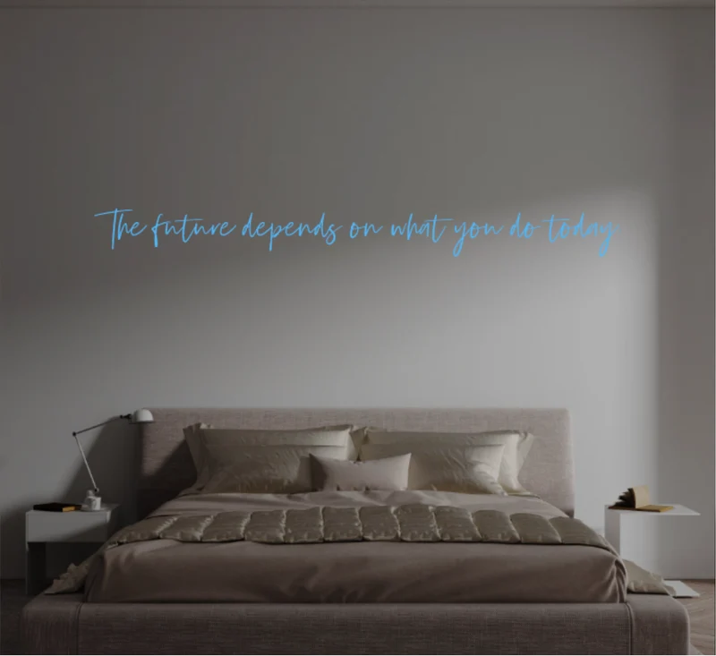 Custom text: The future depends on what you do today.